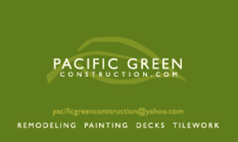 Pacific Green Construction business card